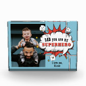 Bloc Photo Papa Superhero Bande dessinée (Devant)