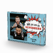 Bloc Photo Papa Superhero Bande dessinée (Droite)