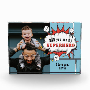 Bloc Photo Papa Superhero Bande dessinée Discours Blocage pho