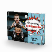 Bloc Photo Papa Superhero Bande dessinée Discours Blocage pho (Droite)