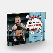 Bloc Photo Papa Superhero Bande dessinée Discours Blocage pho (Gauche)