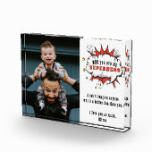 Bloc Photo Papa Superhero Dessin Discours Bubble Fête du Père (Droite)