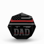 Bloc Photo Papa Thin Red Line Pompier papa Cadeaux (Devant)