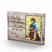 Bloc Photo Papa Une Photo Quand J'Ai Grandi Plaque En Plaque (Droite)