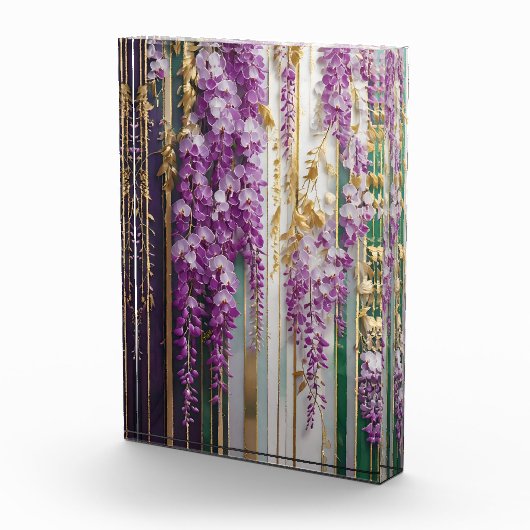 Bloc Photo Papier peint en fleurs Violet Gold Wisteria (Droite)