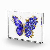 Bloc Photo Papillon Saphir Fleur (Droite)