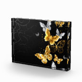 Bloc Photo Papillons dorés et blancs (Droite)