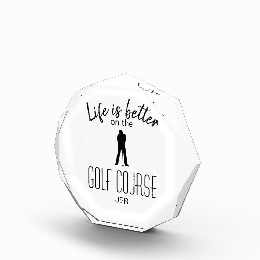 Bloc Photo Parcours de golf de golf Monogrammes Initiales Bla (Droite)