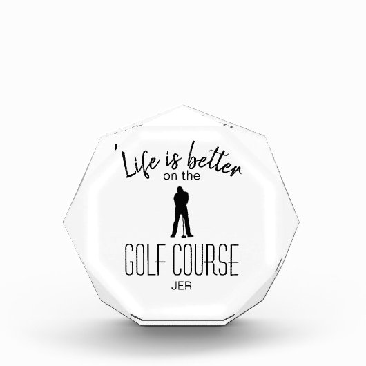 Bloc Photo Parcours de golf de golf Monogrammes Initiales Bla (Devant)