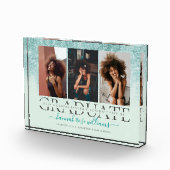 Bloc Photo Parties scintillant bleue turquoise | Blocage phot (Droite)