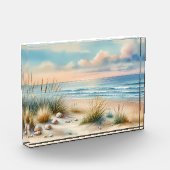 Bloc Photo Pastel Coastal Dunes Watercolor (Gauche)