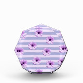 Bloc Photo Pastel stripes pattern with Daisies (Devant)