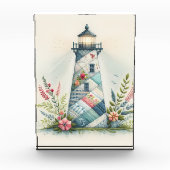 Bloc Photo Patchwork Lighthouse Coastal Floral Scene (Devant)