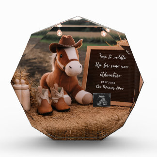 Bloc Photo Pays cowboy cheval Faire-part de grossesse