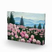 Bloc Photo Paysage de peinture à l'huile des Fleurs sauvages  (Droite)