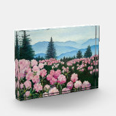 Bloc Photo Paysage de peinture à l'huile des Fleurs sauvages  (Gauche)