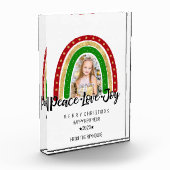 Bloc Photo Peace Loy Joyeux Noël Rainbow Photo (Gauche)