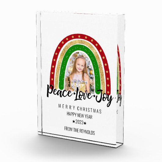 Bloc Photo Peace Loy Joyeux Noël Rainbow Photo (Droite)