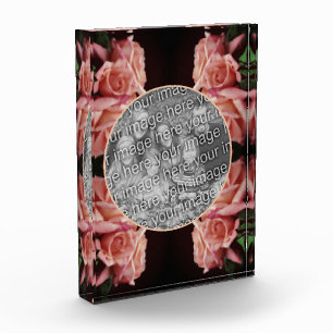 Bloc Photo Pêcher Rose Floral Vintage Ajouter votre