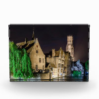 Peinture de la vieille ville de Bruges et tour du