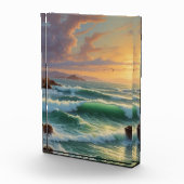 Bloc Photo Peinture sur la mer du coucher du soleil (Droite)