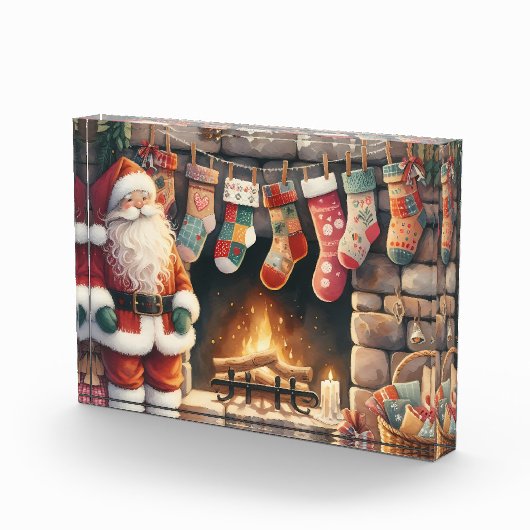 Bloc Photo Père Noël par foyer Noël Stockage (Droite)