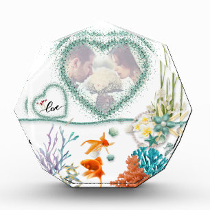 Bloc Photo personalizado con corazones brillante