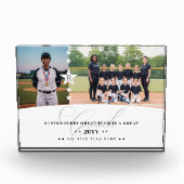 Bloc Photo Personalized Coach Appreciation Gift Team Photos (Devant)