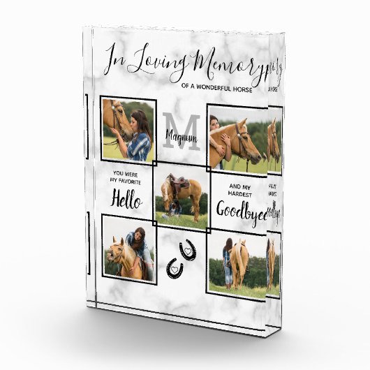 Bloc Photo Personnalisé En Mémoire Amoureuse Pet Horse Memori (Droite)