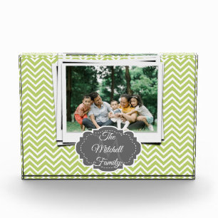 Bloc photo personnalisé Green Chevron