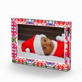 Bloc Photo Personnalisé Joyeux rouge brillant vert Noël Keeps (Droite)