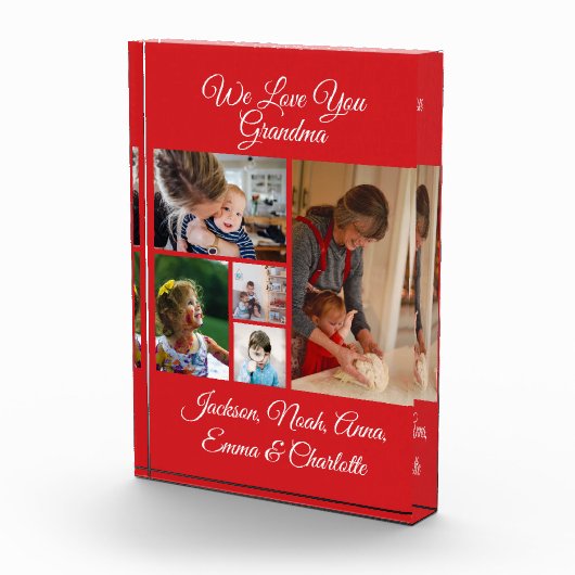 Bloc Photo Personnalisé Nous Vous Aimons Grand-mère | Photo R (Droite)