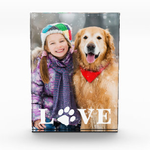Bloc Photo Personnalisé Pet Lover Love Empreinte de patte Amo