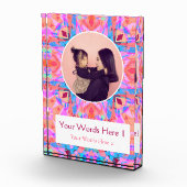 Bloc Photo Personnalisé Rose Peach Star Joyeux cadeau d'anniv (Droite)