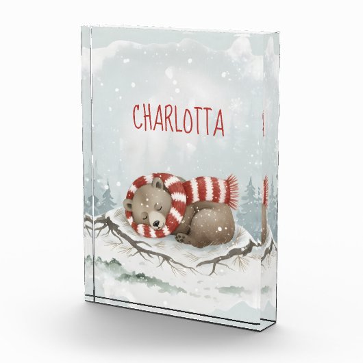 Bloc photo personnalisé Sleeping Bear, nom personn (Droite)