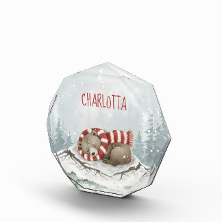 Bloc photo personnalisé Sleeping Bear, nom personn