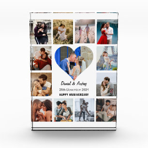 Bloc Photo Personnaliser Heart Photo Collage Anniversaire Cad