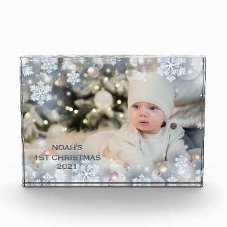 Bloc Photo Personnaliser Nom et photo Premier Noël du bébé 8