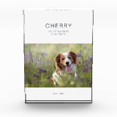 Bloc Photo Perte de chien animal de compagnie commémoratif (Devant)