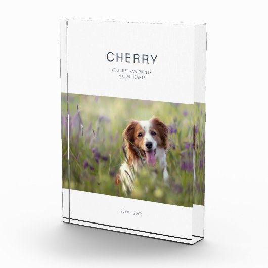 Bloc Photo Perte de chien animal de compagnie commémoratif (Droite)