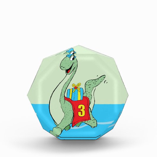 Bloc Photo Petit garçon, 3e anniversaire Dinosaur (Devant)