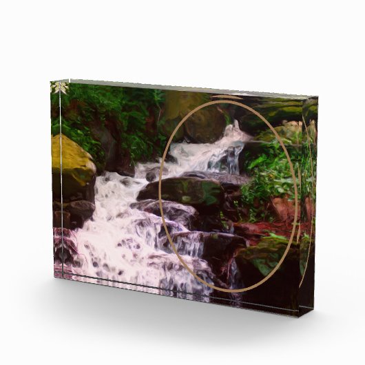 Bloc Photo Petite cascade de bois Peinture Ajouter votre (Droite)