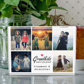 Bloc Photo Petits-enfants font la vie Grand Rose Coeur Photo