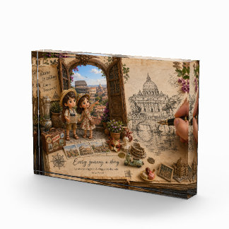 Bloc Photo Petits touristes de Rome en Art