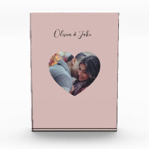 Bloc Photo Photo Coeur personnalisée Nouveaux mariés Cadeau M