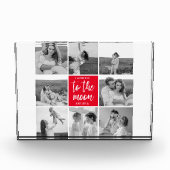 Bloc Photo Photo Collage Couple Moderne & Citation De La Lune (Devant)