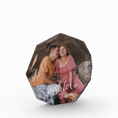 Bloc Photo Photo Couple Heart Just Love Script (Gauche)