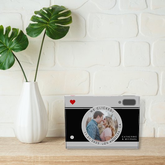 Bloc Photo Photo de caméra noire Anniversaire Mariage unique