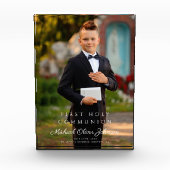 Bloc Photo Photo de la première sainte communion du garçon mo (Devant)