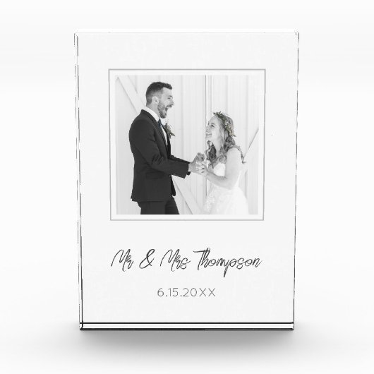 Bloc Photo Photo de mariage M. et Mme Nom Date Souvenir (Devant)